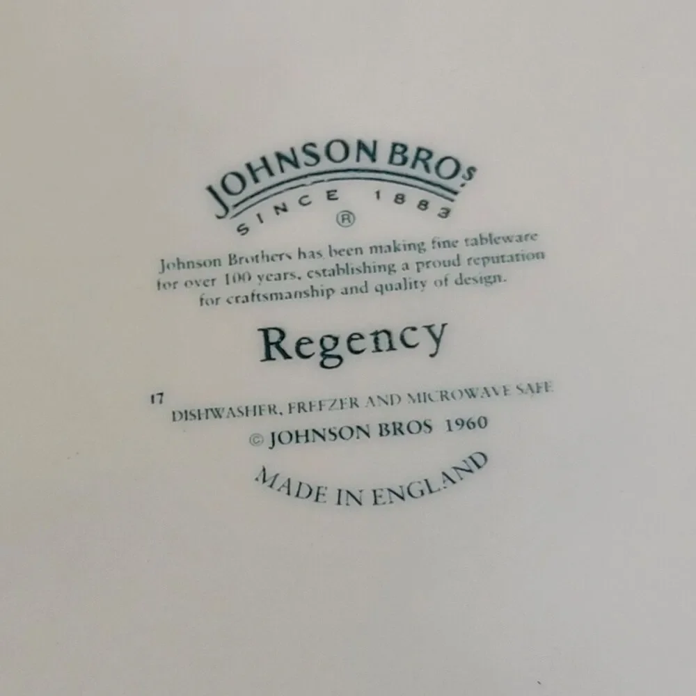 Johnson Brothers Regency Dinners Plate Made In England 10.5